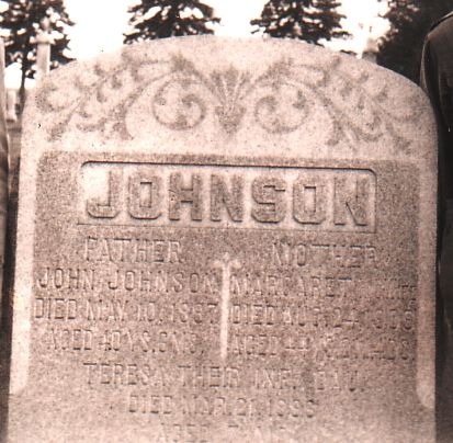 John and Margaret's grave marker, Lyons Cemetery Nebraska